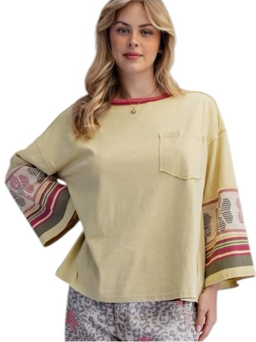 0050:  EASEL NWT TOP MATCHA LATTE (H28)